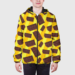 Куртка с капюшоном мужская Шоколадки, цвет: 3D-черный — фото 2
