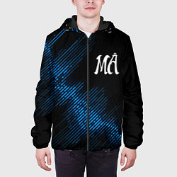 Куртка с капюшоном мужская Maneskin звуковая волна, цвет: 3D-черный — фото 2