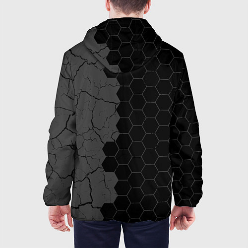 Мужская куртка Elden Ring glitch на темном фоне: по-вертикали / 3D-Черный – фото 4