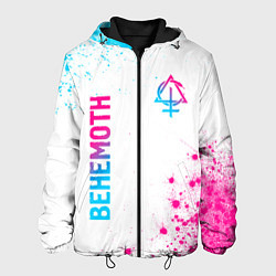 Куртка с капюшоном мужская Behemoth neon gradient style: надпись, символ, цвет: 3D-черный