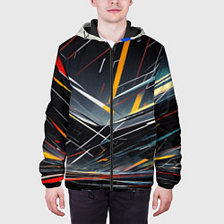Куртка с капюшоном мужская Безграничные трещины, цвет: 3D-черный — фото 2