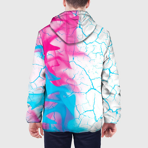 Мужская куртка Dongfeng neon gradient style: по-вертикали / 3D-Черный – фото 4