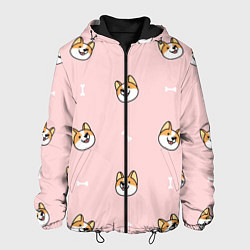 Мужская куртка Pink corgi