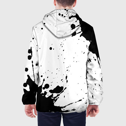 Мужская куртка Die Antwoord и рок символ на светлом фоне / 3D-Белый – фото 4
