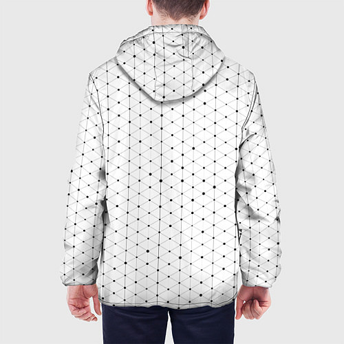 Мужская куртка Danganronpa glitch на светлом фоне: надпись, симво / 3D-Белый – фото 4