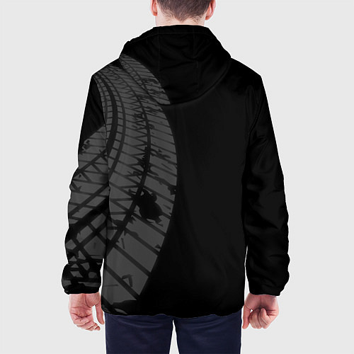 Мужская куртка Infiniti speed на темном фоне со следами шин: по-в / 3D-Черный – фото 4