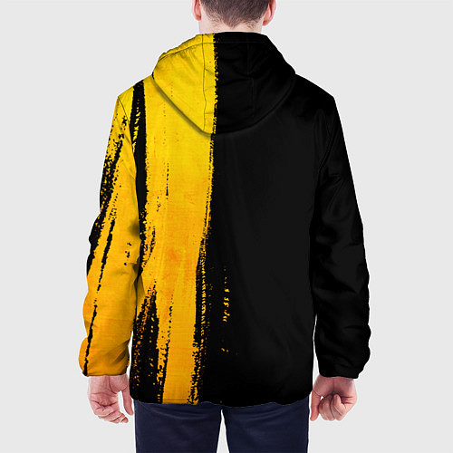 Мужская куртка System of a Down - gold gradient: по-вертикали / 3D-Черный – фото 4