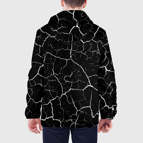 Мужская куртка Destiny glitch на темном фоне: по-вертикали / 3D-Черный – фото 4