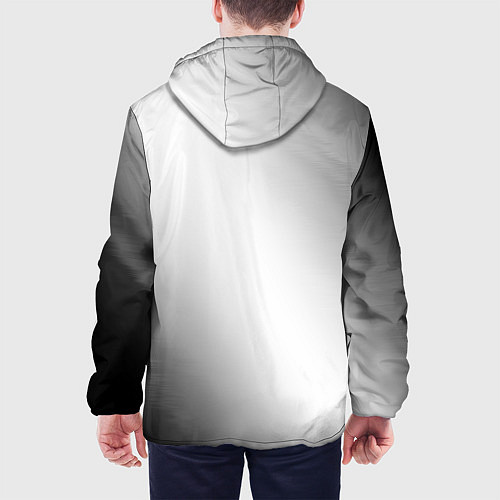 Мужская куртка CreepyPasta glitch на светлом фоне: по-вертикали / 3D-Белый – фото 4