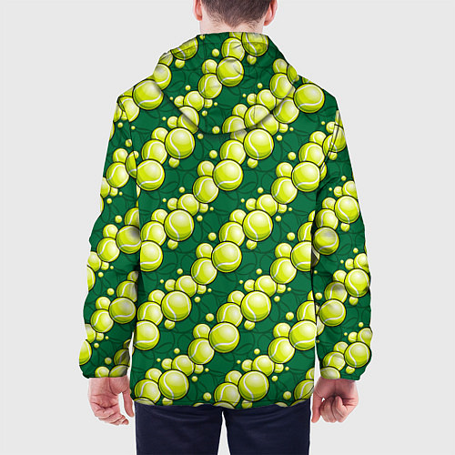 Мужская куртка Большой теннис - мячики / 3D-Черный – фото 4