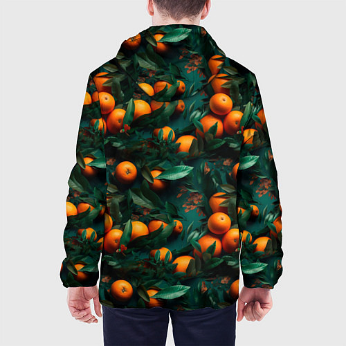 Мужская куртка Яркие апельсины / 3D-Белый – фото 4