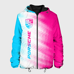 Мужская куртка Porsche neon gradient style: по-вертикали