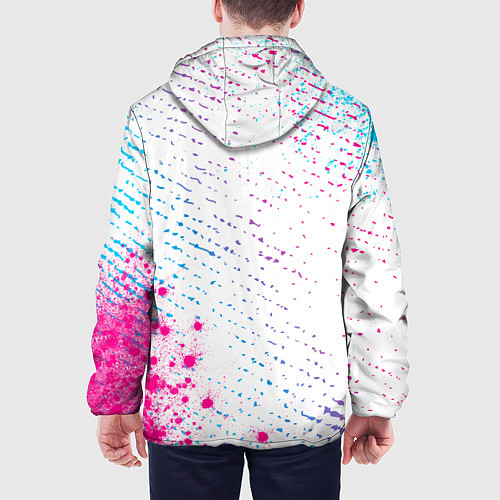 Мужская куртка Placebo neon gradient style: надпись, символ / 3D-Черный – фото 4