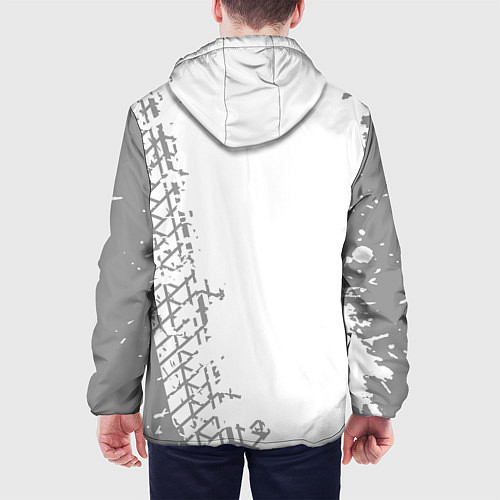 Мужская куртка FAW speed на светлом фоне со следами шин: по-верти / 3D-Белый – фото 4