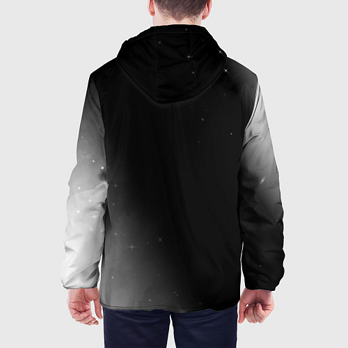 Мужская куртка Slipknot glitch на темном фоне: надпись, символ / 3D-Черный – фото 4