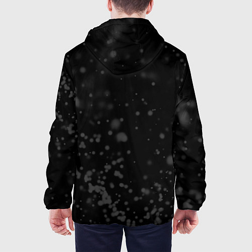 Мужская куртка Evangelion glitch на темном фоне: надпись, символ / 3D-Черный – фото 4