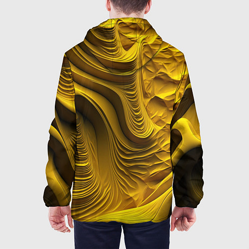 Мужская куртка Объемная желтая текстура / 3D-Белый – фото 4