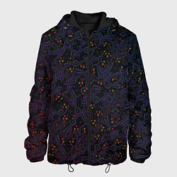 Куртка с капюшоном мужская Мегагалактика, цвет: 3D-черный