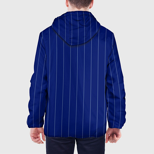 Мужская куртка Полосатый насыщенный синий / 3D-Белый – фото 4