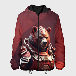 Куртка с капюшоном мужская Бронированный медведь, цвет: 3D-черный