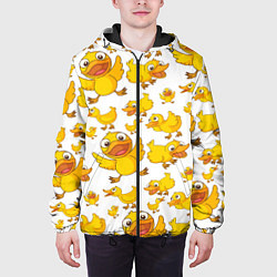 Куртка с капюшоном мужская Yellow ducklings, цвет: 3D-черный — фото 2