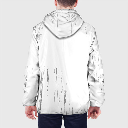 Мужская куртка Brawl Stars glitch на светлом фоне: надпись, симво / 3D-Белый – фото 4