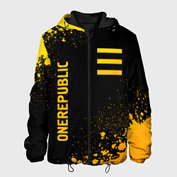 Мужская куртка OneRepublic - gold gradient: надпись, символ