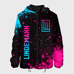 Мужская куртка Lindemann - neon gradient: надпись, символ