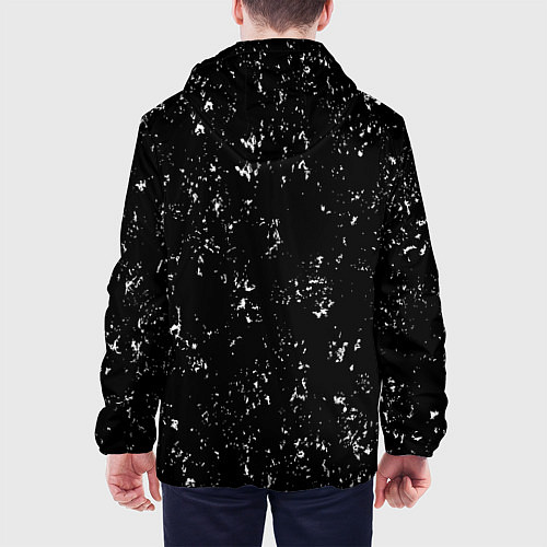 Мужская куртка OneRepublic glitch на темном фоне: надпись, символ / 3D-Черный – фото 4