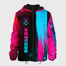 Куртка с капюшоном мужская Berserk - neon gradient: по-вертикали, цвет: 3D-черный