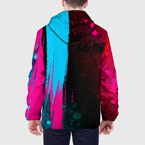 Мужская куртка Berserk - neon gradient: по-вертикали / 3D-Черный – фото 4