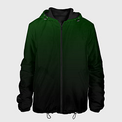 Мужская куртка Градиент чёрно-зеленый