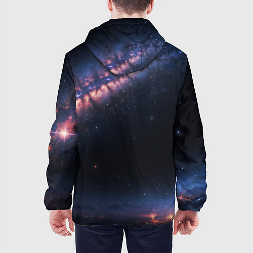 Мужская куртка Млечный путь в звездном небе / 3D-Белый – фото 4