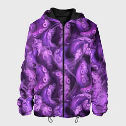 Мужская куртка Фиолетовые щупальца и дым