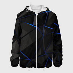 Куртка с капюшоном мужская Black blue style, цвет: 3D-белый