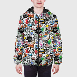 Куртка с капюшоном мужская PopArt, цвет: 3D-черный — фото 2