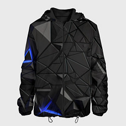 Куртка с капюшоном мужская Черная объемная текстура, цвет: 3D-черный