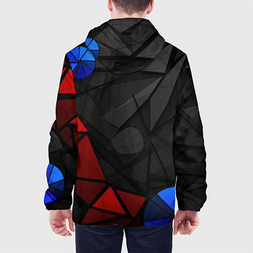 Мужская куртка Black blue red elements / 3D-Черный – фото 4