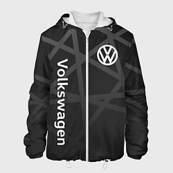 Куртка с капюшоном мужская Volkswagen - classic black, цвет: 3D-белый