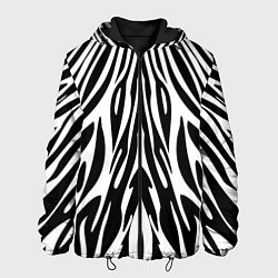 Мужская куртка Черная абстракция зебра