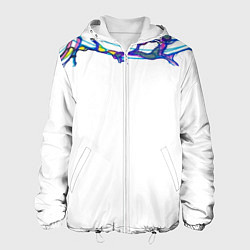 Куртка с капюшоном мужская Нейрографика, цвет: 3D-белый
