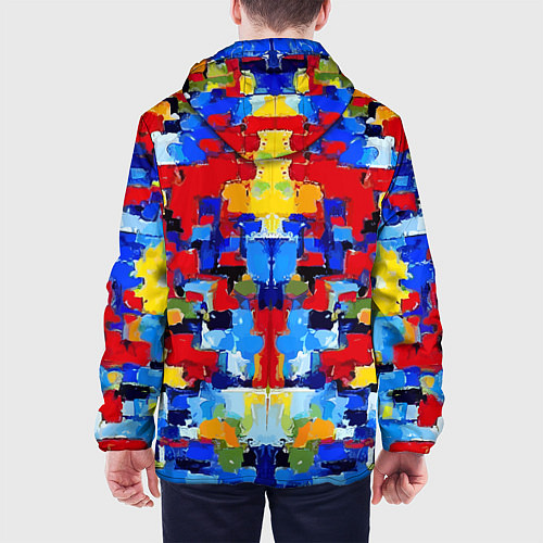 Мужская куртка Colorful abstraction - vogue - paint / 3D-Белый – фото 4