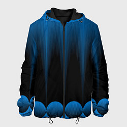 Мужская куртка Сине-черный градиент в полоску