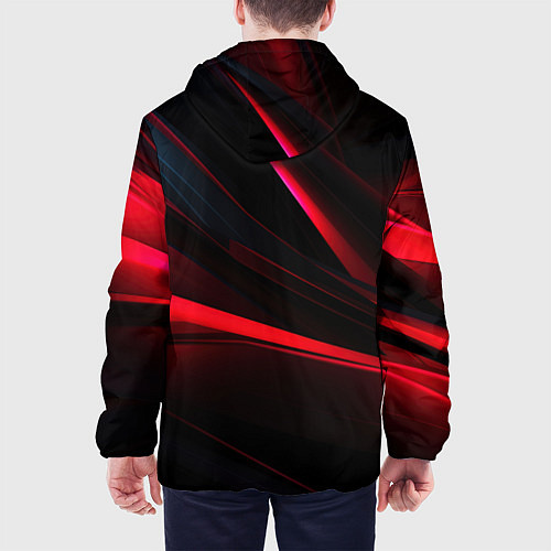 Мужская куртка Red lighting black background / 3D-Белый – фото 4