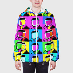 Куртка с капюшоном мужская Pop art - abstraction - vogue, цвет: 3D-белый — фото 2