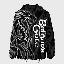 Куртка с капюшоном мужская Балдурс гейт 3 - черный дракон, цвет: 3D-черный