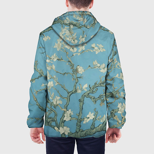 Мужская куртка Цветущие ветки миндаля - картина ван Гога / 3D-Белый – фото 4