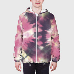 Куртка с капюшоном мужская Tie-Dye дизайн, цвет: 3D-белый — фото 2