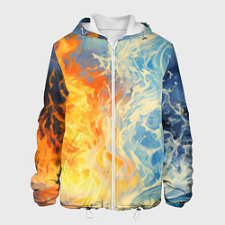 Мужская куртка Вода и пламя абстракция