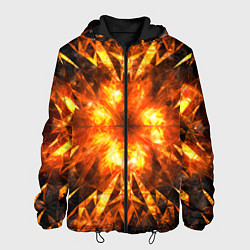 Куртка с капюшоном мужская Fire abstract, цвет: 3D-черный